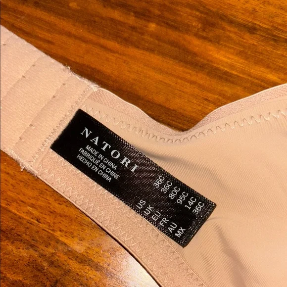 NWT Natori Nude Lace Detail Molded Cup Bra 36 C - Picture 2 of 4